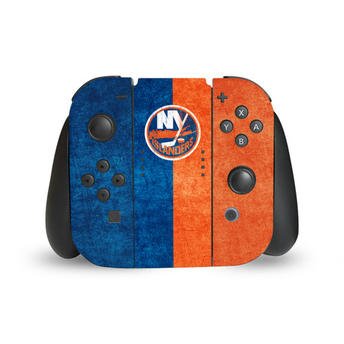 NHL New York Islanders Half Distressed Vinyl Sticker Skin Decal Cover for Nintendo Switch Joy Controller