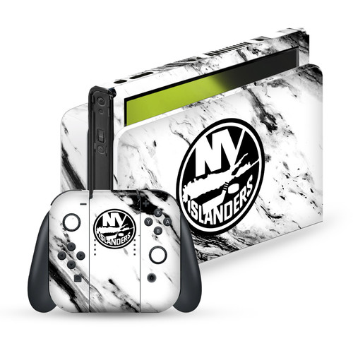 NHL New York Islanders Marble Vinyl Sticker Skin Decal Cover for Nintendo Switch OLED