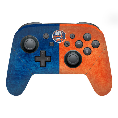 NHL New York Islanders Half Distressed Vinyl Sticker Skin Decal Cover for Nintendo Switch Pro Controller