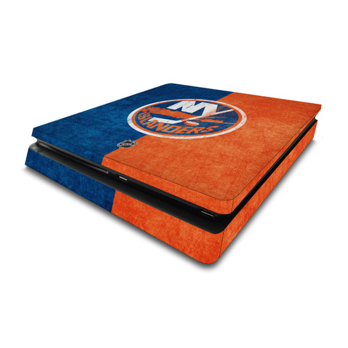 NHL New York Islanders Half Distressed Vinyl Sticker Skin Decal Cover for Sony PS4 Slim Console