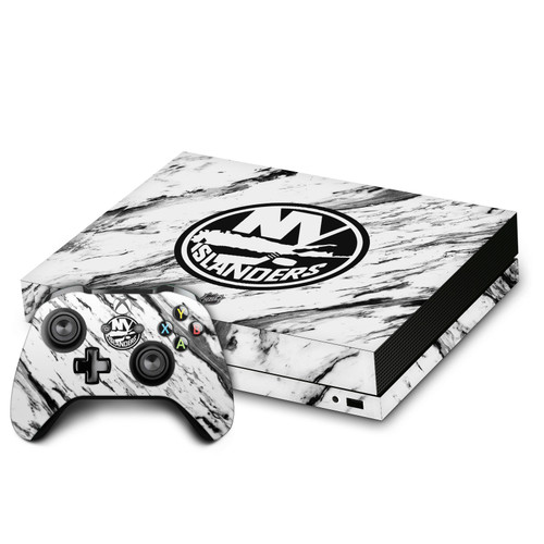 NHL New York Islanders Marble Vinyl Sticker Skin Decal Cover for Microsoft Xbox One X Bundle