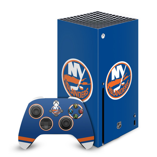 NHL New York Islanders Plain Vinyl Sticker Skin Decal Cover for Microsoft Series X Console & Controller