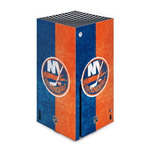 NHL New York Islanders Half Distressed Vinyl Sticker Skin Decal Cover for Microsoft Xbox Series X