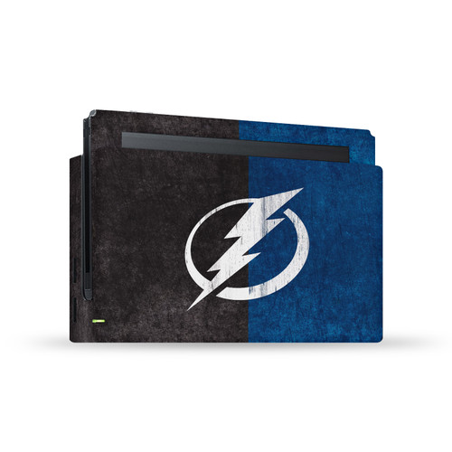 NHL Tampa Bay Lightning Half Distressed Vinyl Sticker Skin Decal Cover for Nintendo Switch Console & Dock