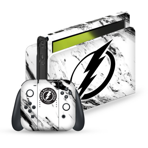 NHL Tampa Bay Lightning Marble Vinyl Sticker Skin Decal Cover for Nintendo Switch OLED