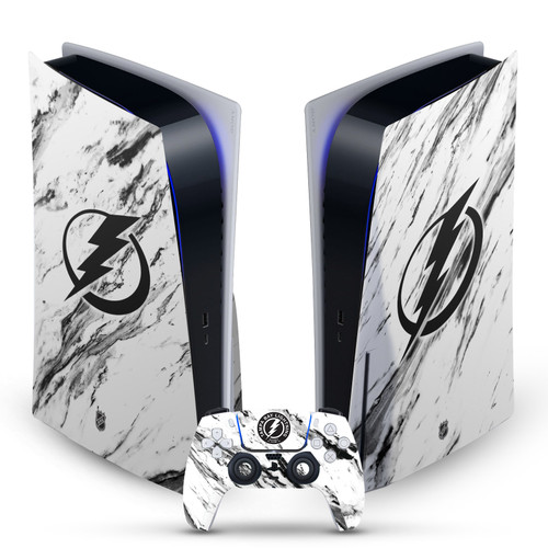 NHL Tampa Bay Lightning Marble Vinyl Sticker Skin Decal Cover for Sony PS5 Disc Edition Bundle