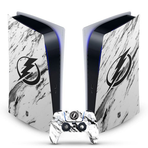 NHL Tampa Bay Lightning Marble Vinyl Sticker Skin Decal Cover for Sony PS5 Digital Edition Bundle