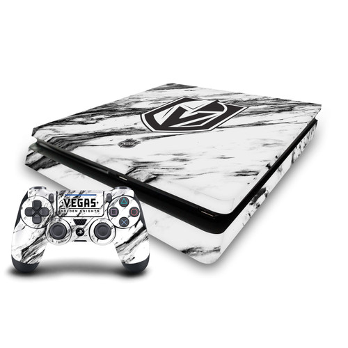 NHL Vegas Golden Knights Marble Vinyl Sticker Skin Decal Cover for Sony PS4 Slim Console & Controller