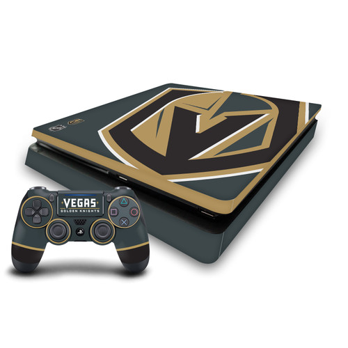 NHL Vegas Golden Knights Oversized Vinyl Sticker Skin Decal Cover for Sony PS4 Slim Console & Controller