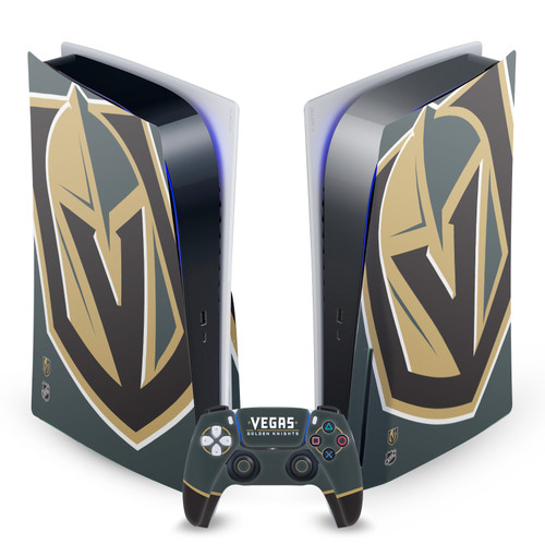 NHL Vegas Golden Knights Oversized Vinyl Sticker Skin Decal Cover for Sony PS5 Disc Edition Bundle