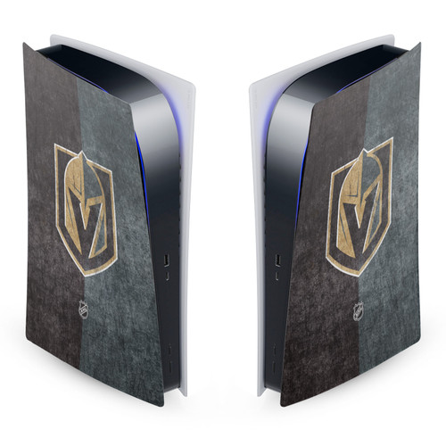 NHL Vegas Golden Knights Half Distressed Vinyl Sticker Skin Decal Cover for Sony PS5 Digital Edition Console