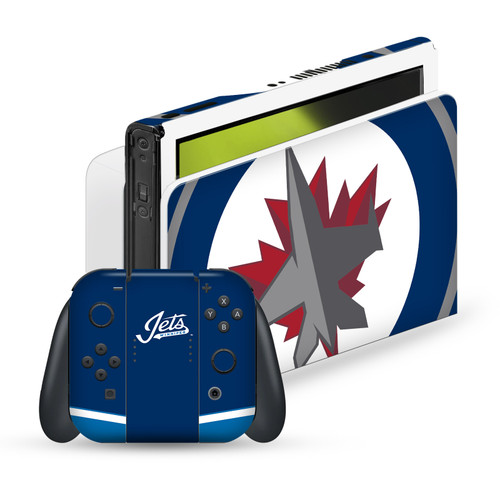 NHL Winnipeg Jets Oversized Vinyl Sticker Skin Decal Cover for Nintendo Switch OLED Bundle
