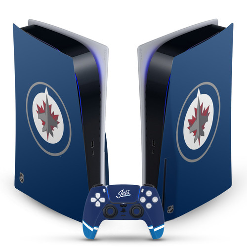 NHL Winnipeg Jets Plain Vinyl Sticker Skin Decal Cover for Sony PS5 Disc Edition Bundle