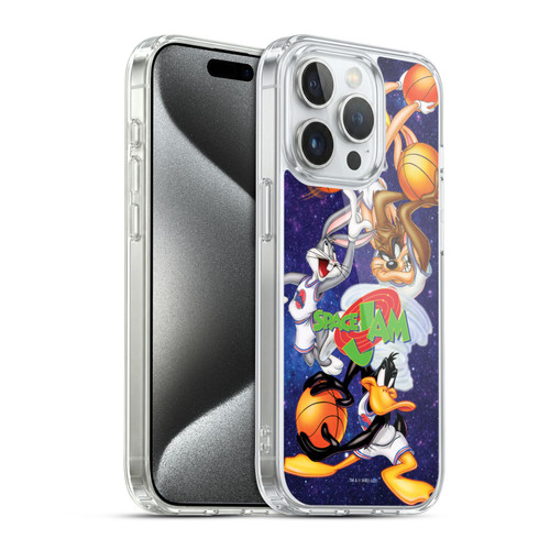 Space Jam (1996) Graphics Poster Soft Gel Case for Apple iPhone 15 Pro & MagSafe