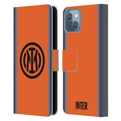 Fc Internazionale Milano 2023/24 Crest Kit Third Leather Book Wallet Case Cover For Apple iPhone 13
