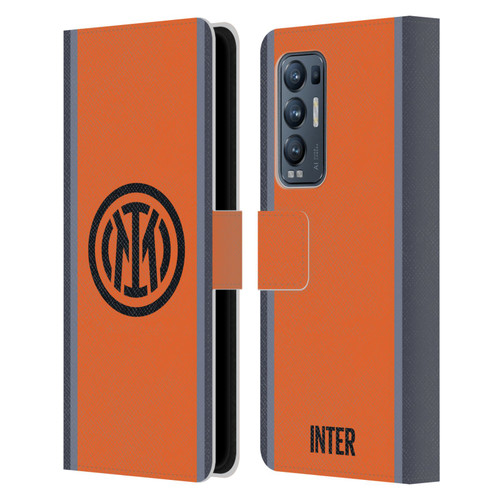 Fc Internazionale Milano 2023/24 Crest Kit Third Leather Book Wallet Case Cover For OPPO Find X3 Neo / Reno5 Pro+ 5G