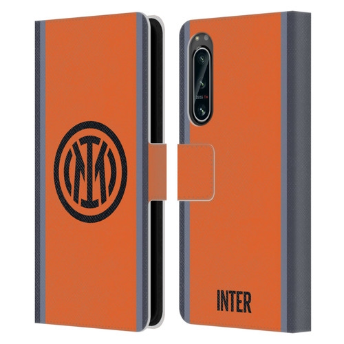 Fc Internazionale Milano 2023/24 Crest Kit Third Leather Book Wallet Case Cover For Sony Xperia 5 IV
