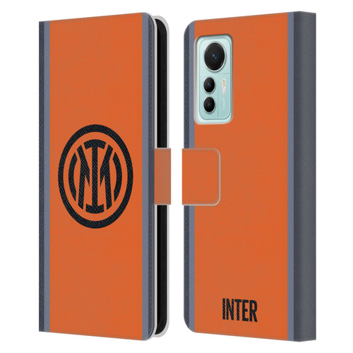 Fc Internazionale Milano 2023/24 Crest Kit Third Leather Book Wallet Case Cover For Xiaomi 12 Lite