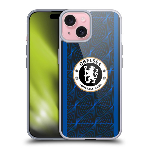Chelsea Football Club 2023/24 Kit Away Soft Gel Case for Apple iPhone 15