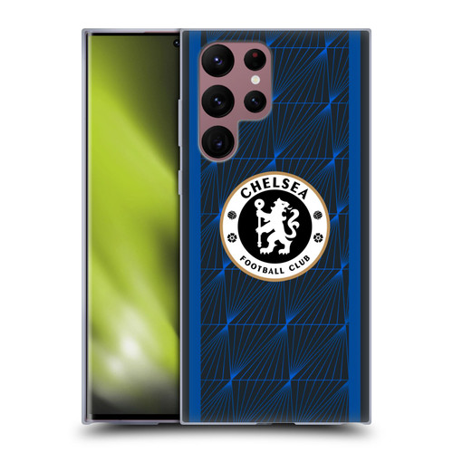 Chelsea Football Club 2023/24 Kit Away Soft Gel Case for Samsung Galaxy S22 Ultra 5G