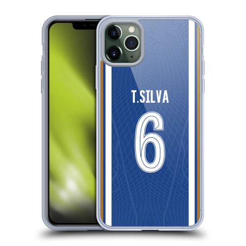 Chelsea Football Club 2023/24 Players Home Kit Thiago Silva Soft Gel Case for Apple iPhone 11 Pro Max