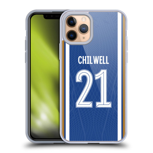 Chelsea Football Club 2023/24 Players Home Kit Ben Chilwell Soft Gel Case for Apple iPhone 11 Pro