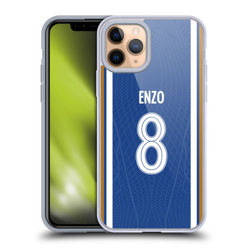 Chelsea Football Club 2023/24 Players Home Kit Enzo Fernández Soft Gel Case for Apple iPhone 11 Pro