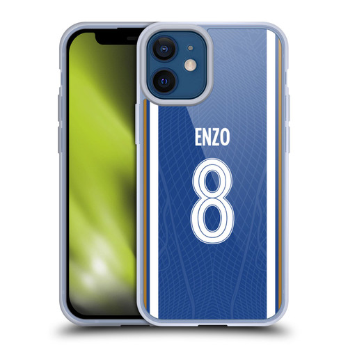 Chelsea Football Club 2023/24 Players Home Kit Enzo Fernández Soft Gel Case for Apple iPhone 12 Mini