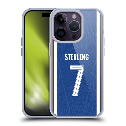 Chelsea Football Club 2023/24 Players Home Kit Raheem Sterling Soft Gel Case for Apple iPhone 14 Pro