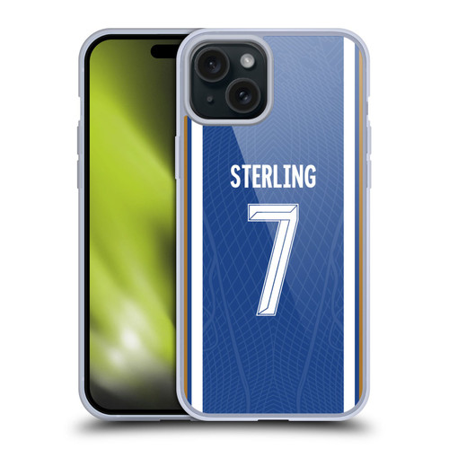 Chelsea Football Club 2023/24 Players Home Kit Raheem Sterling Soft Gel Case for Apple iPhone 15 Plus