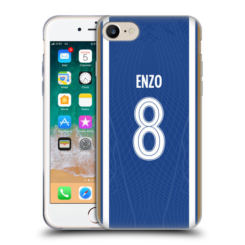 Chelsea Football Club 2023/24 Players Home Kit Enzo Fernández Soft Gel Case for Apple iPhone 7 / 8 / SE 2020 & 2022