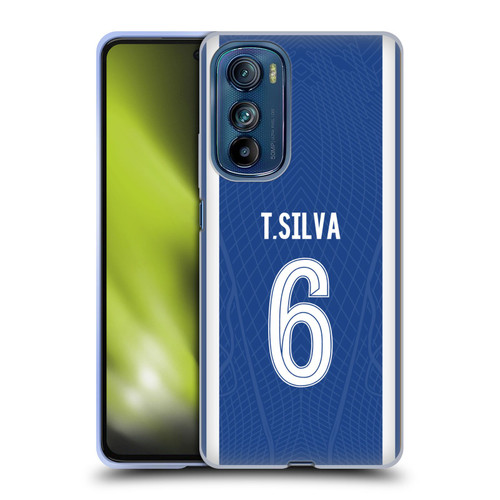 Chelsea Football Club 2023/24 Players Home Kit Thiago Silva Soft Gel Case for Motorola Edge 30