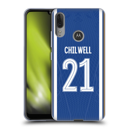 Chelsea Football Club 2023/24 Players Home Kit Ben Chilwell Soft Gel Case for Motorola Moto E6 Plus
