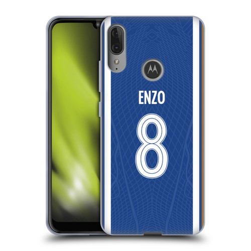 Chelsea Football Club 2023/24 Players Home Kit Enzo Fernández Soft Gel Case for Motorola Moto E6 Plus