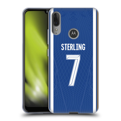 Chelsea Football Club 2023/24 Players Home Kit Raheem Sterling Soft Gel Case for Motorola Moto E6 Plus