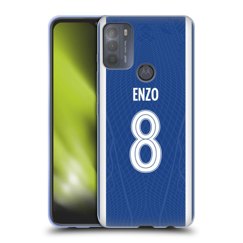 Chelsea Football Club 2023/24 Players Home Kit Enzo Fernández Soft Gel Case for Motorola Moto G50