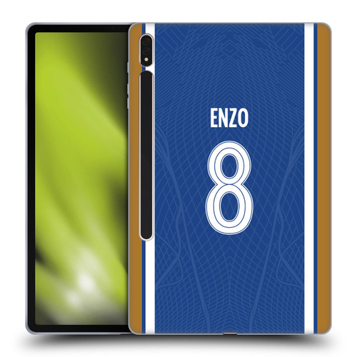 Chelsea Football Club 2023/24 Players Home Kit Enzo Fernández Soft Gel Case for Samsung Galaxy Tab S8 Plus
