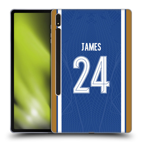 Chelsea Football Club 2023/24 Players Home Kit Reece James Soft Gel Case for Samsung Galaxy Tab S8 Plus
