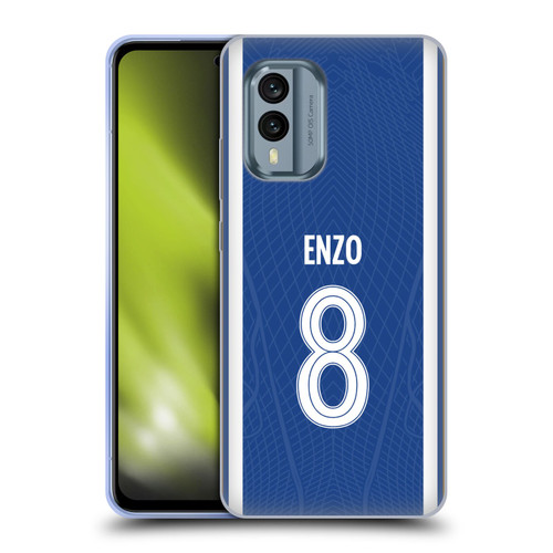 Chelsea Football Club 2023/24 Players Home Kit Enzo Fernández Soft Gel Case for Nokia X30