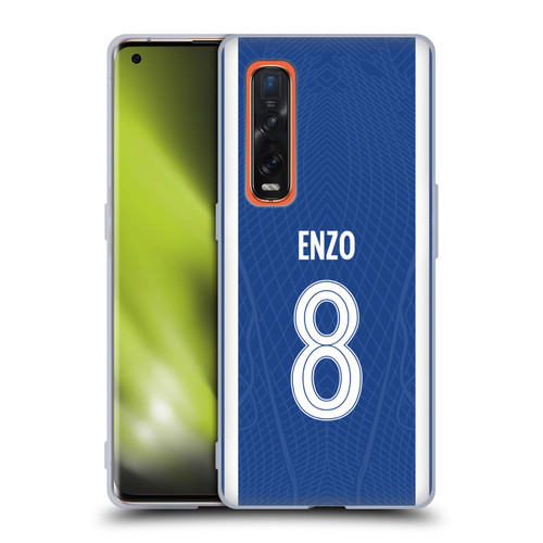 Chelsea Football Club 2023/24 Players Home Kit Enzo Fernández Soft Gel Case for OPPO Find X2 Pro 5G