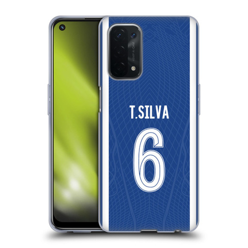 Chelsea Football Club 2023/24 Players Home Kit Thiago Silva Soft Gel Case for OPPO A54 5G