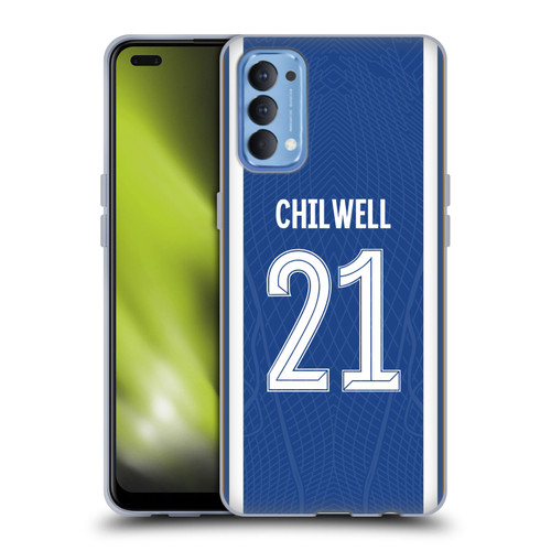 Chelsea Football Club 2023/24 Players Home Kit Ben Chilwell Soft Gel Case for OPPO Reno 4 5G