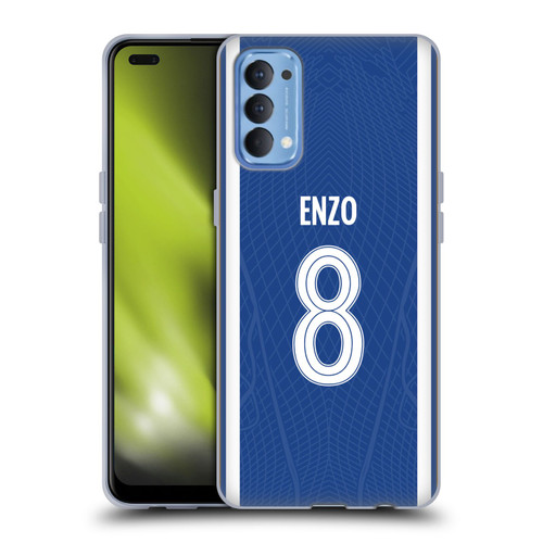 Chelsea Football Club 2023/24 Players Home Kit Enzo Fernández Soft Gel Case for OPPO Reno 4 5G