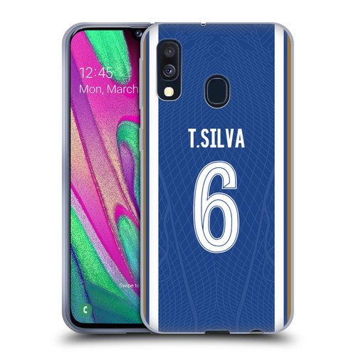 Chelsea Football Club 2023/24 Players Home Kit Thiago Silva Soft Gel Case for Samsung Galaxy A40 (2019)