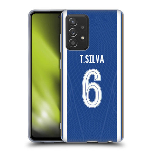 Chelsea Football Club 2023/24 Players Home Kit Thiago Silva Soft Gel Case for Samsung Galaxy A52 / A52s / 5G (2021)