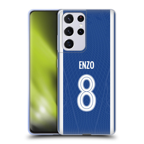 Chelsea Football Club 2023/24 Players Home Kit Enzo Fernández Soft Gel Case for Samsung Galaxy S21 Ultra 5G