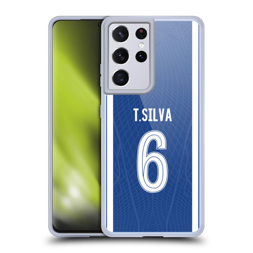 Chelsea Football Club 2023/24 Players Home Kit Thiago Silva Soft Gel Case for Samsung Galaxy S21 Ultra 5G