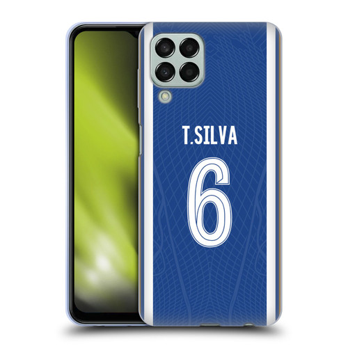 Chelsea Football Club 2023/24 Players Home Kit Thiago Silva Soft Gel Case for Samsung Galaxy M33 (2022)
