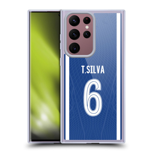Chelsea Football Club 2023/24 Players Home Kit Thiago Silva Soft Gel Case for Samsung Galaxy S22 Ultra 5G