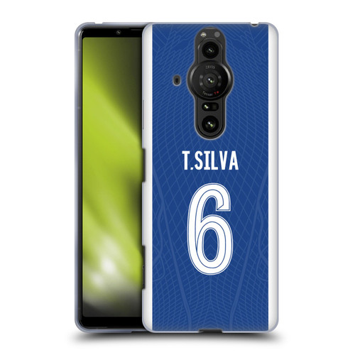 Chelsea Football Club 2023/24 Players Home Kit Thiago Silva Soft Gel Case for Sony Xperia Pro-I